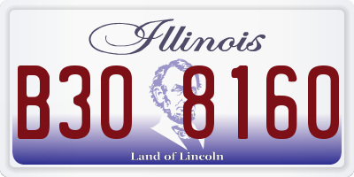 IL license plate B308160