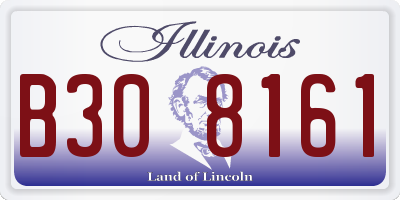IL license plate B308161