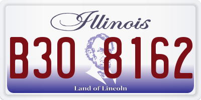 IL license plate B308162