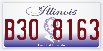 IL license plate B308163