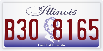 IL license plate B308165