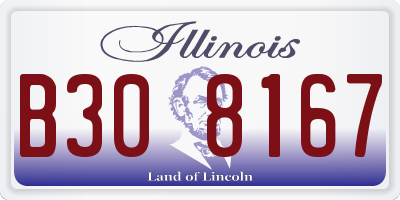 IL license plate B308167
