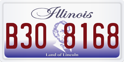 IL license plate B308168