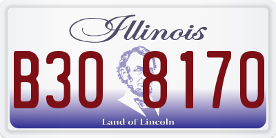 IL license plate B308170