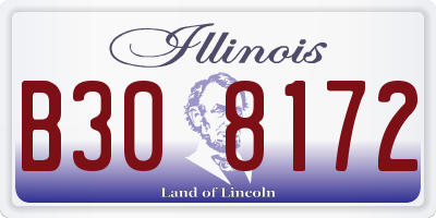 IL license plate B308172