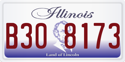 IL license plate B308173