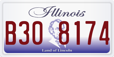 IL license plate B308174