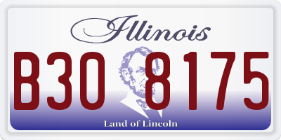 IL license plate B308175