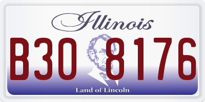 IL license plate B308176