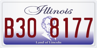 IL license plate B308177