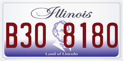 IL license plate B308180