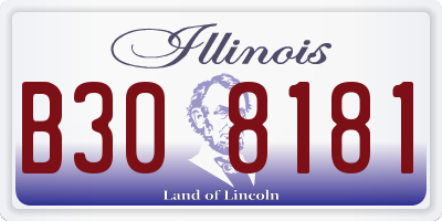 IL license plate B308181