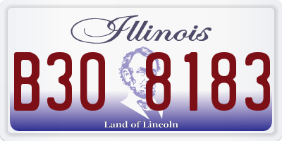 IL license plate B308183