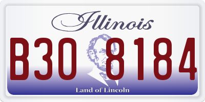 IL license plate B308184