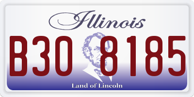 IL license plate B308185