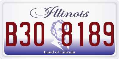 IL license plate B308189