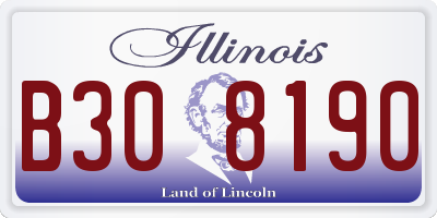 IL license plate B308190