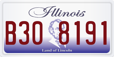 IL license plate B308191