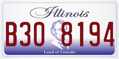 IL license plate B308194