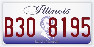 IL license plate B308195