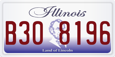 IL license plate B308196