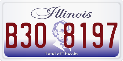 IL license plate B308197