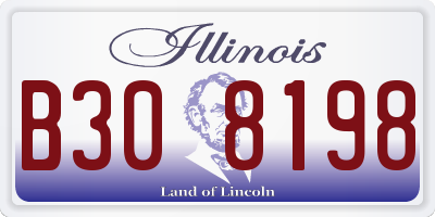 IL license plate B308198