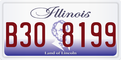 IL license plate B308199
