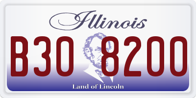 IL license plate B308200