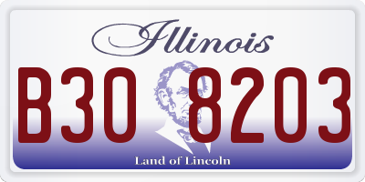 IL license plate B308203