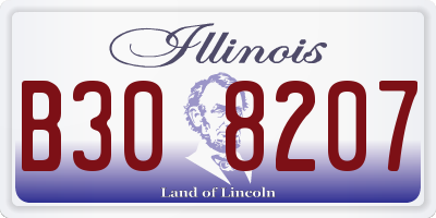 IL license plate B308207