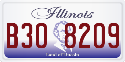 IL license plate B308209