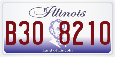 IL license plate B308210