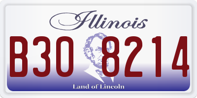 IL license plate B308214