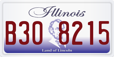 IL license plate B308215