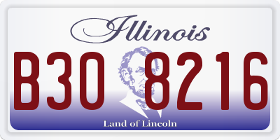 IL license plate B308216