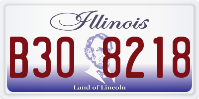 IL license plate B308218