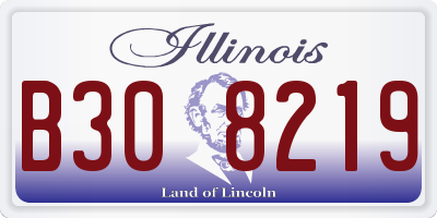 IL license plate B308219