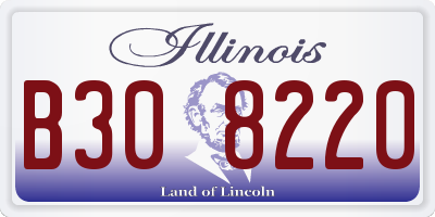IL license plate B308220