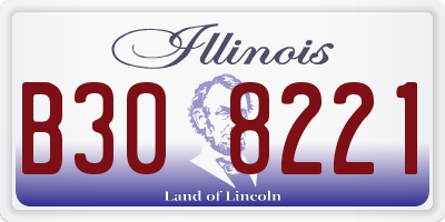 IL license plate B308221