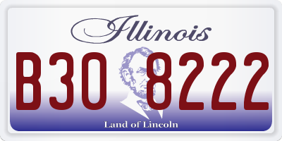 IL license plate B308222
