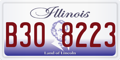IL license plate B308223