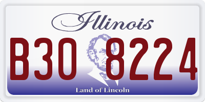 IL license plate B308224