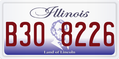 IL license plate B308226