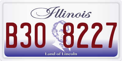 IL license plate B308227