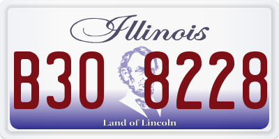 IL license plate B308228