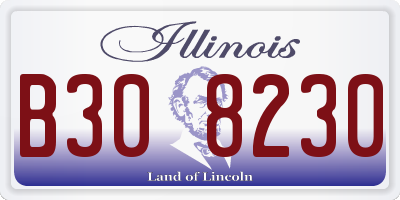 IL license plate B308230
