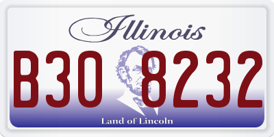 IL license plate B308232