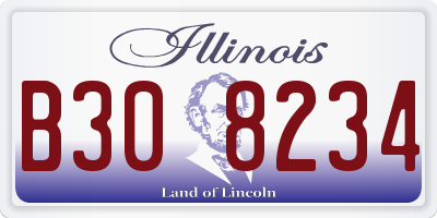 IL license plate B308234