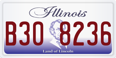 IL license plate B308236